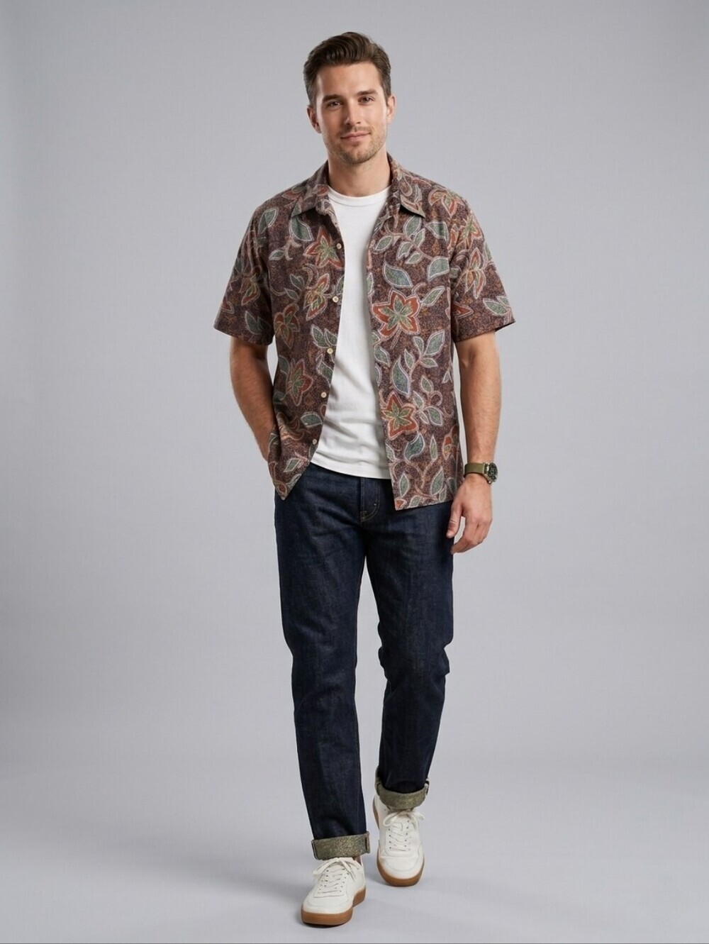 Reyn Spooner VTG 80S Hawaiian Floral Traditions Aloha Shirt - Men’s Size XL